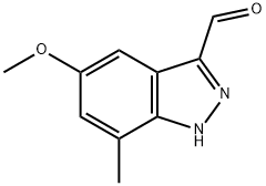 7-METHYL-5-METHOXY-3-FORMYL (1H)INDAZOLE Struktur