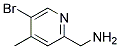 (5-BROMO-4-METHYL-PYRIDIN-2-YL)-METHYL-AMINE Struktur