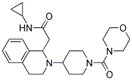 N-CYCLOPROPYL-2-(2-[1-(MORPHOLIN-4-YLCARBONYL)PIPERIDIN-4-YL]-1,2,3,4-TETRAHYDROISOQUINOLIN-1-YL)ACETAMIDE Struktur