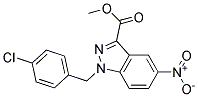 METHYL 1-(P-CHLOROBENZYL)-5-NITROINDAZOLYL-3-CARBOXYLATE Struktur