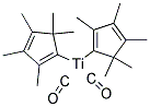 BIS(PENTAMETHYLCYCLOPENTADIENYL)DICARBONYLTITANIUM(II) Struktur