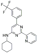 N-CYCLOHEXYL-2-PYRIDIN-2-YL-6-[3-(TRIFLUOROMETHYL)PHENYL]PYRIMIDIN-4-AMINE Struktur