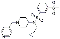 N-(CYCLOPROPYLMETHYL)-3-(METHYLSULFONYL)-N-[1-(PYRIDIN-4-YLMETHYL)PIPERIDIN-4-YL]BENZENESULFONAMIDE Struktur