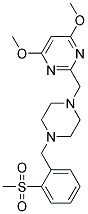 4,6-DIMETHOXY-2-((4-[2-(METHYLSULFONYL)BENZYL]PIPERAZIN-1-YL)METHYL)PYRIMIDINE Struktur