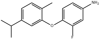 3-FLUORO-4-(5-ISOPROPYL-2-METHYLPHENOXY)ANILINE Struktur