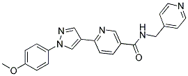 6-[1-(4-METHOXYPHENYL)-1H-PYRAZOL-4-YL]-N-(PYRIDIN-4-YLMETHYL)NICOTINAMIDE Struktur