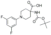 4-(TERT-BUTOXYCARBONYLAMINO)-1-(3,5-DIFLUOROPHENYL)PIPERIDINE-4-CARBOXYLIC ACID Struktur