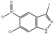 6-CHLORO-3-IODO-5-NITRO (1H)INDAZOLE Struktur