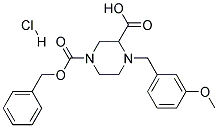 4-(3-METHOXY-BENZYL)-PIPERAZINE-1,3-DICARBOXYLIC ACID 1-BENZYL ESTER HYDROCHLORIDE Struktur