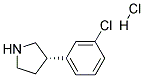 (S)-3-(3-CHLOROPHENYL)PYRROLIDINE HYDROCHLORIDE Struktur