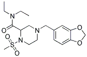 4-(1,3-BENZODIOXOL-5-YLMETHYL)-N,N-DIETHYL-1-(METHYLSULFONYL)PIPERAZINE-2-CARBOXAMIDE Struktur