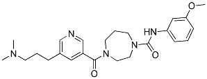 4-((5-[3-(DIMETHYLAMINO)PROPYL]PYRIDIN-3-YL)CARBONYL)-N-(3-METHOXYPHENYL)-1,4-DIAZEPANE-1-CARBOXAMIDE Struktur