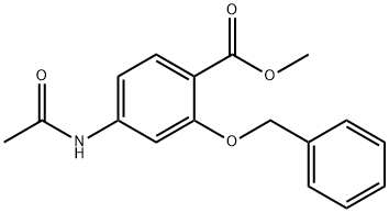 METHYL 4-(ACETYLAMINO)-2-(BENZYLOXY)BENZOATE Struktur