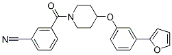 3-((4-[3-(2-FURYL)PHENOXY]PIPERIDIN-1-YL)CARBONYL)BENZONITRILE Struktur