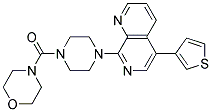 8-[4-(MORPHOLIN-4-YLCARBONYL)PIPERAZIN-1-YL]-5-(3-THIENYL)-1,7-NAPHTHYRIDINE Struktur