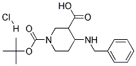 4-BENZYLAMINO-PIPERIDINE-1,3-DICARBOXYLIC ACID 1-TERT-BUTYL ESTER HYDROCHLORIDE Struktur