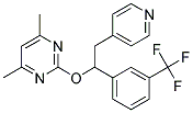 4,6-DIMETHYL-2-[2-(PYRIDIN-4-YL)-1-(3-(TRIFLUOROMETHYL)PHENYL)ETHOXY]PYRIMIDINE Struktur