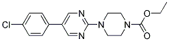 ETHYL 4-[5-(4-CHLOROPHENYL)PYRIMIDIN-2-YL]PIPERAZINE-1-CARBOXYLATE Struktur