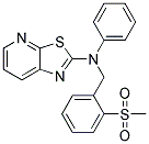 N-[2-(METHYLSULFONYL)BENZYL]-N-PHENYL[1,3]THIAZOLO[5,4-B]PYRIDIN-2-AMINE Struktur