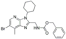 (6-BROMO-3-CYCLOHEXYL-7-METHYL-3H-IMIDAZO[4,5-B]PYRIDIN-2-YLMETHYL)-CARBAMIC ACID BENZYL ESTER Struktur