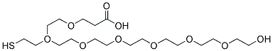 O-(2-CARBOXYETHYL)-O'-(2-MERCAPTOETHYL)HEPTAETHYLENE GLYCOL Struktur