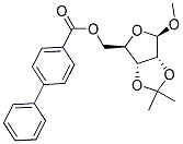 METHYL-2,3-O-ISOPROPYLIDENE-5-O-(4-PHENYLBENZOYL)-BETA-D-RIBOFURANOSIDE Struktur