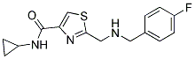 N-CYCLOPROPYL-2-([(4-FLUOROBENZYL)AMINO]METHYL)-1,3-THIAZOLE-4-CARBOXAMIDE Struktur