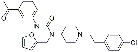 N'-(3-ACETYLPHENYL)-N-(1-[2-(4-CHLOROPHENYL)ETHYL]PIPERIDIN-4-YL)-N-(2-FURYLMETHYL)UREA Struktur