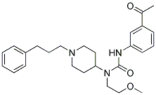 N'-(3-ACETYLPHENYL)-N-(2-METHOXYETHYL)-N-[1-(3-PHENYLPROPYL)PIPERIDIN-4-YL]UREA Struktur