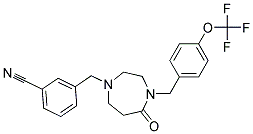 3-((5-OXO-4-[4-(TRIFLUOROMETHOXY)BENZYL]-1,4-DIAZEPAN-1-YL)METHYL)BENZONITRILE Struktur