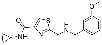 N-CYCLOPROPYL-2-([(3-METHOXYBENZYL)AMINO]METHYL)-1,3-THIAZOLE-4-CARBOXAMIDE Struktur