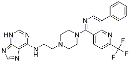 N-(2-(4-[8-PHENYL-2-(TRIFLUOROMETHYL)-1,6-NAPHTHYRIDIN-5-YL]PIPERAZIN-1-YL)ETHYL)-3H-PURIN-6-AMINE Structure