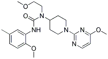 N-(2-METHOXYETHYL)-N'-(2-METHOXY-5-METHYLPHENYL)-N-[1-(4-METHOXYPYRIMIDIN-2-YL)PIPERIDIN-4-YL]UREA Struktur