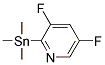 3,5-DIFLUORO-2-TRIMETHYLSTANNANYL-PYRIDINE Struktur