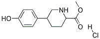 METHYL 5-(4-HYDROXYPHENYL)PIPERIDINE-2-CARBOXYLATE HYDROCHLORIDE Struktur