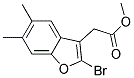 METHYL (2-BROMO-5,6-DIMETHYL-1-BENZOFURAN-3-YL)ACETATE Struktur