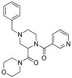 4-([4-BENZYL-1-(PYRIDIN-3-YLCARBONYL)PIPERAZIN-2-YL]CARBONYL)MORPHOLINE Struktur