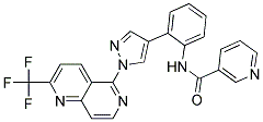 N-(2-(1-[2-(TRIFLUOROMETHYL)-1,6-NAPHTHYRIDIN-5-YL]-1H-PYRAZOL-4-YL)PHENYL)NICOTINAMIDE Struktur