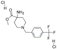 METHYL 4-AMINO-1-(4-(TRIFLUOROMETHYL)BENZYL)PIPERIDINE-4-CARBOXYLATE DIHYDROCHLORIDE Struktur