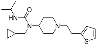 N-(CYCLOPROPYLMETHYL)-N'-ISOPROPYL-N-(1-[2-(2-THIENYL)ETHYL]PIPERIDIN-4-YL)UREA Struktur