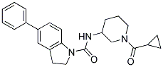 N-[1-(CYCLOPROPYLCARBONYL)PIPERIDIN-3-YL]-5-PHENYLINDOLINE-1-CARBOXAMIDE Struktur