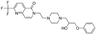 6-(2-[4-(2-HYDROXY-3-PHENOXYPROPYL)PIPERAZIN-1-YL]ETHYL)-2-(TRIFLUOROMETHYL)-1,6-NAPHTHYRIDIN-5(6H)-ONE Struktur