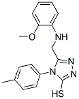 5-(((2-METHOXYPHENYL)AMINO)METHYL)-4-(4-METHYLPHENYL)-4H-1,2,4-TRIAZOLE-3-THIOL Struktur