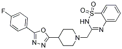 3-((4-[5-(4-FLUOROPHENYL)-1,3,4-OXADIAZOL-2-YL]PIPERIDIN-1-YL)METHYL)-2H-1,2,4-BENZOTHIADIAZINE 1,1-DIOXIDE Struktur