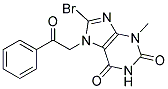 8-BROMO-3-METHYL-7-(2-OXO-2-PHENYL-ETHYL)-3,7-DIHYDRO-PURINE-2,6-DIONE Struktur