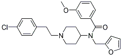 N-(1-[2-(4-CHLOROPHENYL)ETHYL]PIPERIDIN-4-YL)-N-(2-FURYLMETHYL)-3-METHOXYBENZAMIDE Struktur