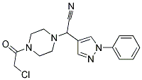 [4-(CHLOROACETYL)PIPERAZIN-1-YL](1-PHENYL-1H-PYRAZOL-4-YL)ACETONITRILE Struktur