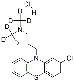 [3-(2-CHLORO-PHENOTHIAZIN-10-YL)-PROPYL]-DIMETHYL-D6-AMINE HYDROCHLORIDE Struktur