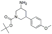 TERT-BUTYL 3-AMINO-5-(4-METHOXYPHENYL)PIPERIDINE-1-CARBOXYLATE Struktur