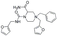 4-BENZYL-N,N'-BIS(2-FURYLMETHYL)PIPERAZINE-1,2-DICARBOXAMIDE Struktur